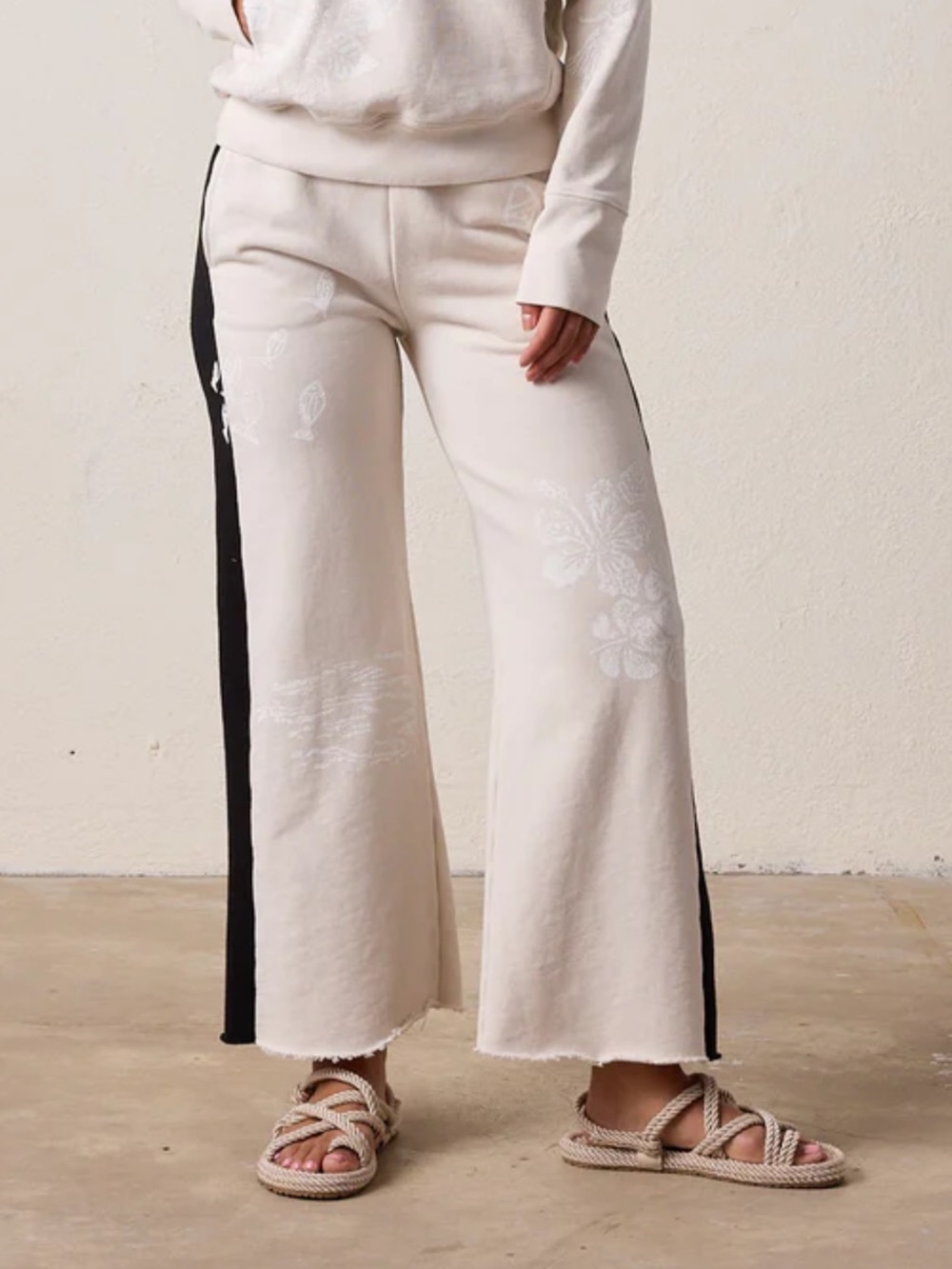 NSF Riley Wide Leg Loop Terry Hula Pant